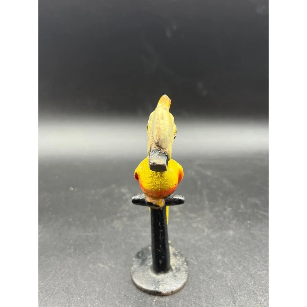 Antique John Wright Cast Iron Parrot Bird Bottle Opener Pristine Original Paint